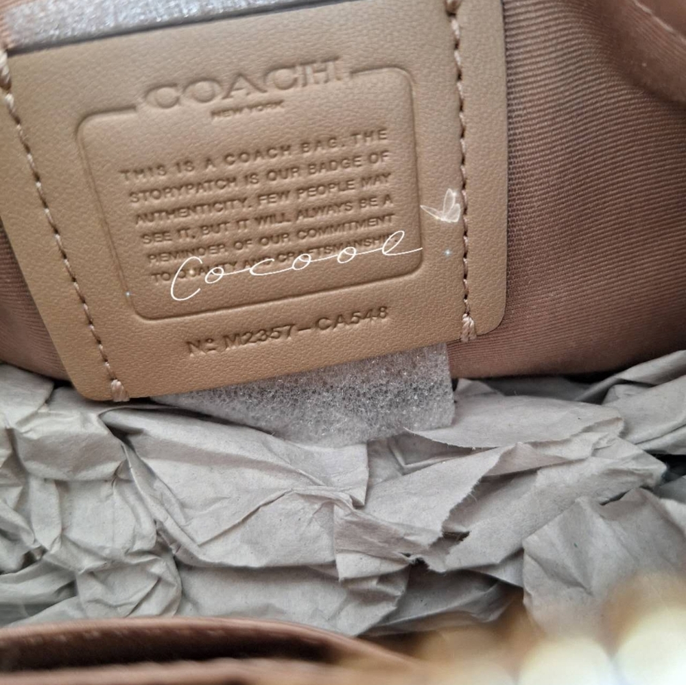NWT Authentic Coach teri shoulder bag CA548 Glacierwhite color - Picture 8 of 12